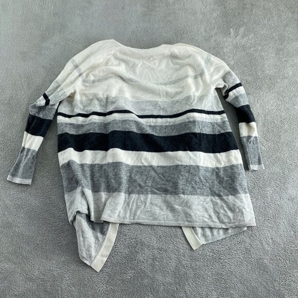 Loft Striped Open Cardigan Sweater Womens Plus Size 16/18 By LOFT 5483 - Picture 2 of 8